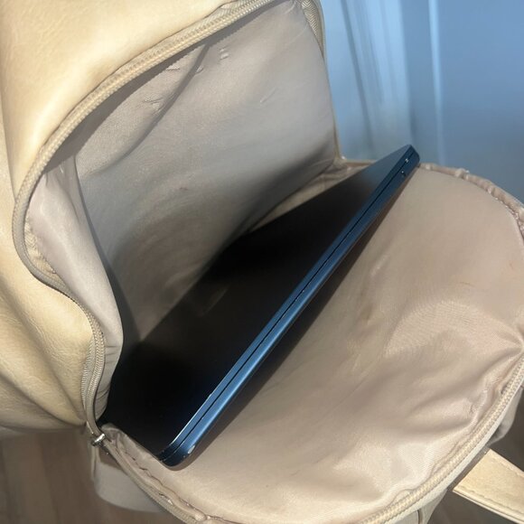 BEIS - The 2-in-1 Faux Leather Backpack In Beige - Picture 13 of 16